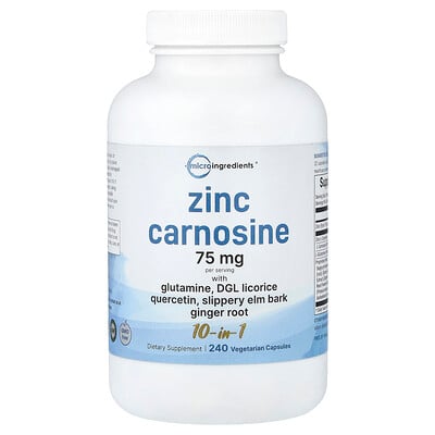 Micro Ingredients, Zinc Carnosine, 240 Vegetarian Capsules
