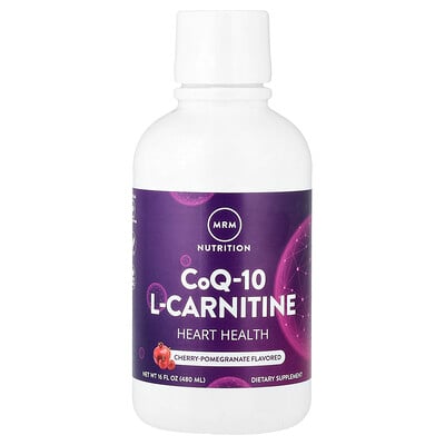 MRM Nutrition, CoQ-10 L-karnitin, körsbär-granatäpple, 480 ml