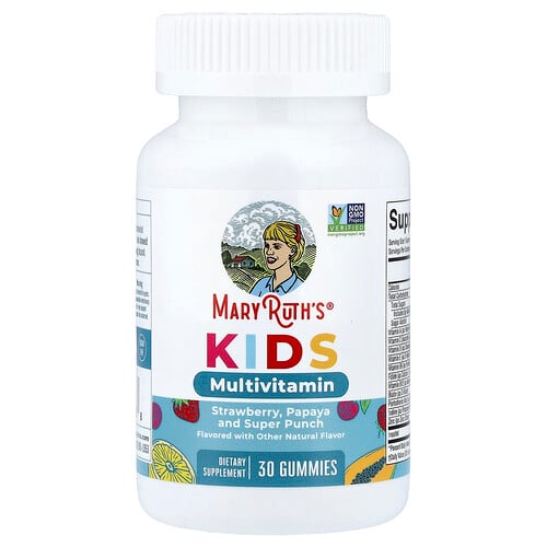 MaryRuth's, Kids Multivitamin Gummies, Strawberry, Papaya and Super Punch, 30 Gummies
