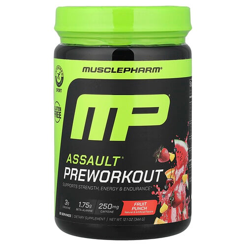 MusclePharm, Assault® Preworkout, Fruktpunch, 344 g