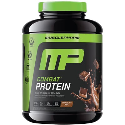 MusclePharm, Combat® Proteinpulver, Chokladmjölk, 1,9 kg