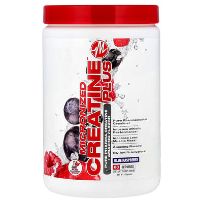Metabolic Nutrition, Mikroniserat kreatin Plus™, blå hallon, 420 g
