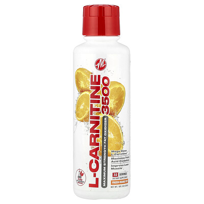 Metabolic Nutrition, L-karnitin 3500®, fryst apelsinpop, 473 ml