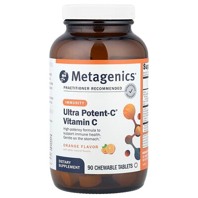 Metagenics, Ultra Potent-C® Vitamin C, Apelsin, 90 tuggtabletter