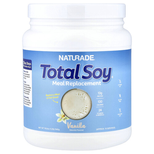 Naturade, Total Soy®, måltidsersättning, vanilj, 540 g Naturade, Total Soy®, måltidsersättning, vanilj, 540 g