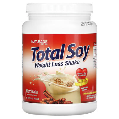 Naturade, Total soja, viktminskningsshake, horchata, 540 g (1,2 pund)