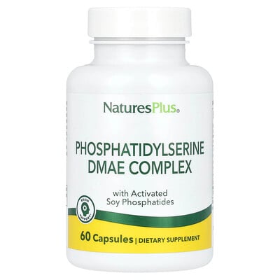 NaturesPlus, Fosfatidylserin DMAE-komplex, 60 kapslar