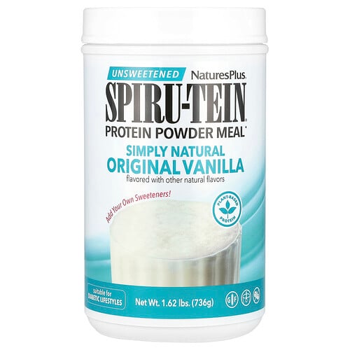 NaturesPlus, Spiru-Tein®, proteinpulvermjöl, osötad, vanilj, 736 g
