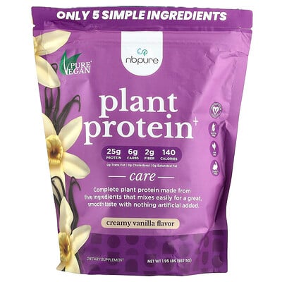 NB Pure, Växtprotein+, krämig vanilj, 887,5 g
