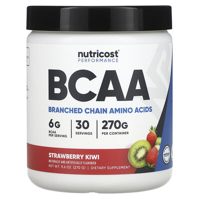 Nutricost, Prestanda, BCAA, Strawberry Kiwi, 9.6 oz (270 g)