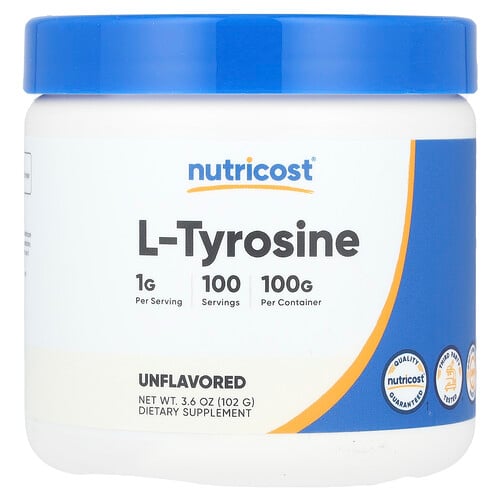 Nutricost, L-tyrosin, osmaksatt, 102 g Nutricost, L-tyrosin, osmaksatt, 102 g