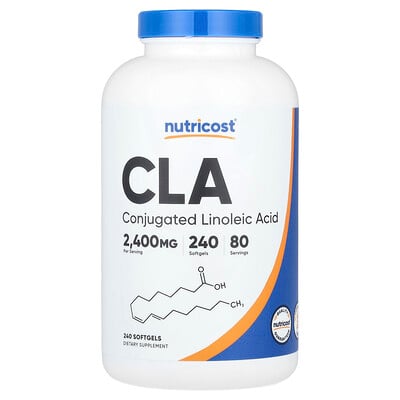 Nutricost, CLA, 240 mjukkapslar (800 mg per mjukkapsel)