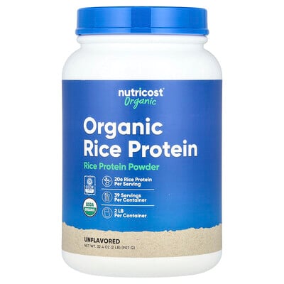 Nutricost, Ekologiskt risproteinpulver, osmaksatt, 907 g