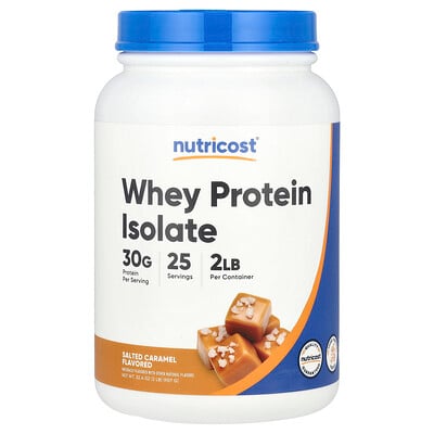 Nutricost, Vassleproteinisolat, saltad karamell, 907 g