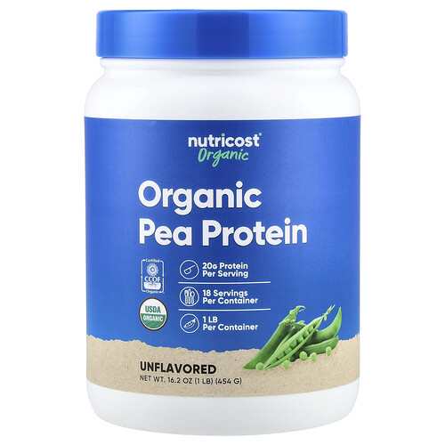 Nutricost, Ekologiskt ärtprotein, osmaksatt, 454 g Nutricost, Ekologiskt ärtprotein, osmaksatt, 454 g