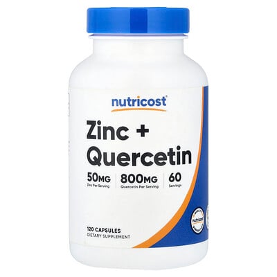 Nutricost, Zink + Quercetin, 120 kapslar