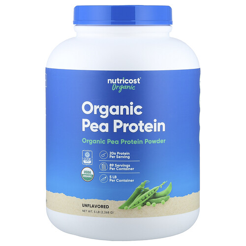 Nutricost, Ekologiskt ärtprotein, osmaksatt, 2 268 g Nutricost, Ekologiskt ärtprotein, osmaksatt, 2 268 g