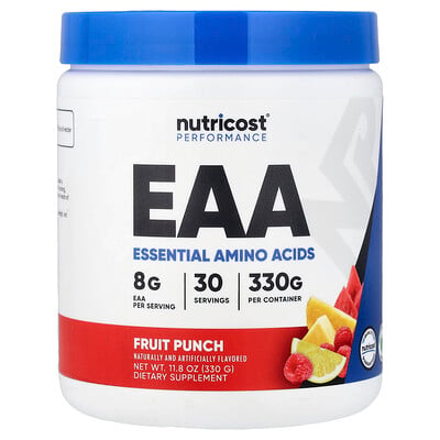Nutricost, Performance, EAA, Fruktpunch, 330 g