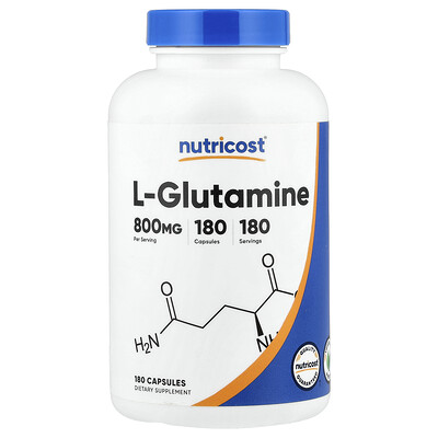 Nutricost, L-Glutamin, 180 kapslar
