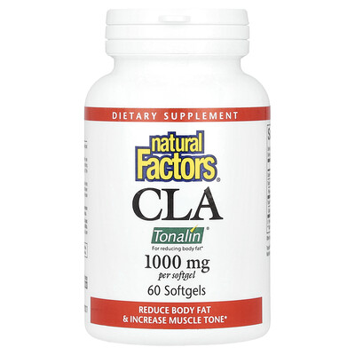 Natural Factors, CLA, 1 000 mg, 60 Softgels
