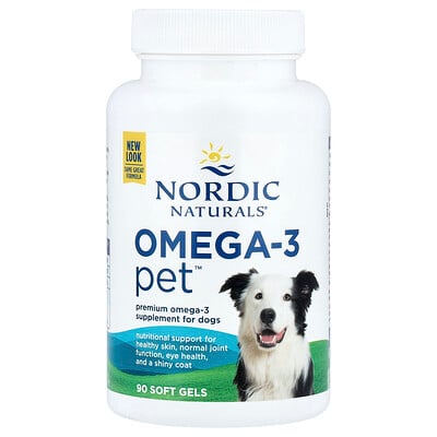 Nordic Naturals, Omega-3 Pet™, För hundar, 90 mjuka geler