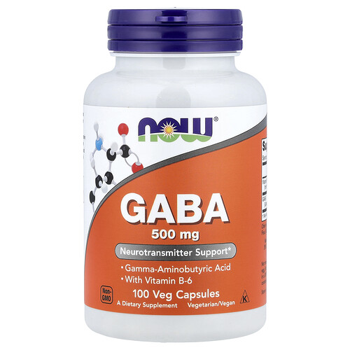 NOW Foods, GABA, 100 vegetabiliska kapslar NOW Foods, GABA, 100 vegetabiliska kapslar