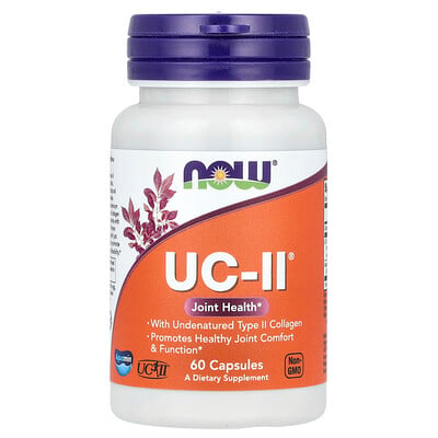 NOW Foods, UC-II® Ledhälsa med odenaturerat typ II-kollagen, 60 kapslar