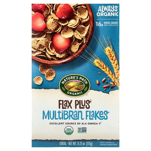 Nature's Path, Organiska flingor med ekologiskt linfrö Plus®-flingor, 375 g