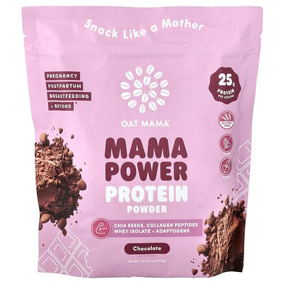 Oat Mama, Mama Power proteinpulver, choklad, 555 g