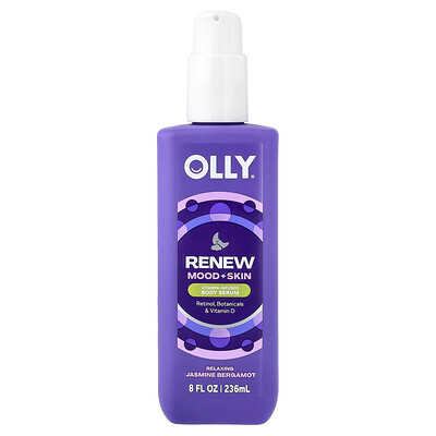 OLLY, Renew, vitaminberikat kroppsserum, avslappnande jasminbergamott, 236 ml