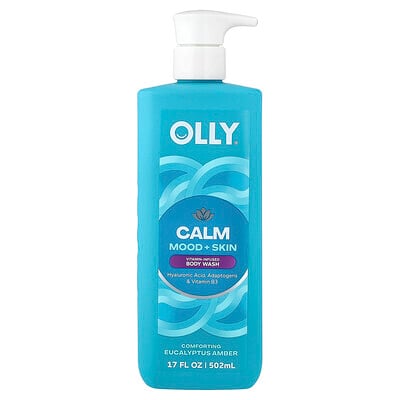OLLY, Lugnande, vitaminberikad duschtvål, lindrande eukalyptus och bärnsten, 502 ml