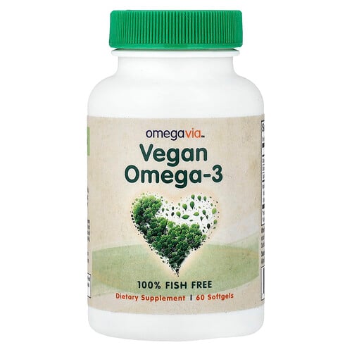OmegaVia, Vegansk Omega-3, 60 mjukgeler OmegaVia, Vegansk Omega-3, 60 mjukgeler