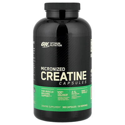 Optimum Nutrition, Mikroniserat kreatin, 300 kapslar