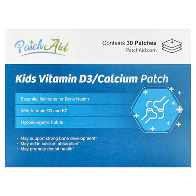 PatchAid, Barnvitamin D3/kalciumplåster, 30 plåster