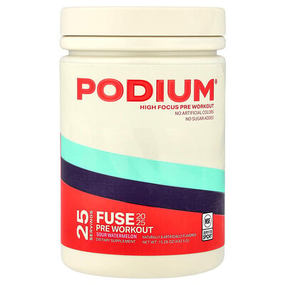 Podium Nutrition, Fuse 2025 Pre Workout, sur vattenmelon, 432,5 g