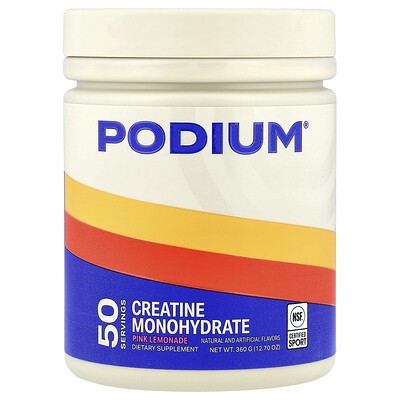 Podium Nutrition, Kreatinmonohydrat, rosa lemonad, 360 g
