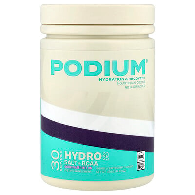 Podium Nutrition, Hydro och salt 2025 + BCAA, sur vattenmelon, 14.82 oz (420 g)