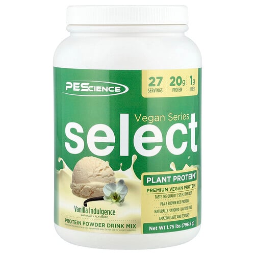 PEScience, Vegan-serien, utvalt växtprotein™, fantastisk vaniljnjutning, 796,5 g (1,75 pund)
