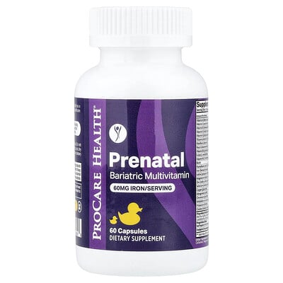 ProCare Health, Prenatal, bariatrisk multivitamin, 60 kapslar