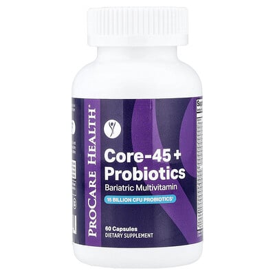 ProCare Health, Core-45+ Probiotika, Bariatrisk multivitamin, 60 kapslar