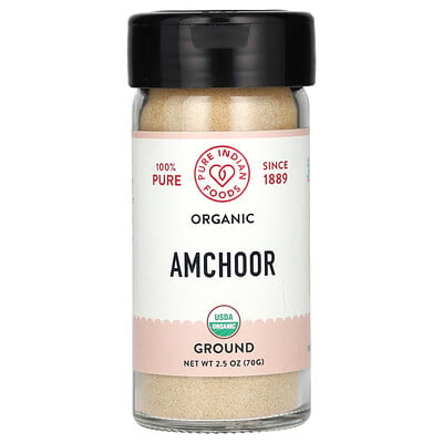 Pure Indian Foods, Ekologisk mald amchoor, 2.5 oz (70 g)