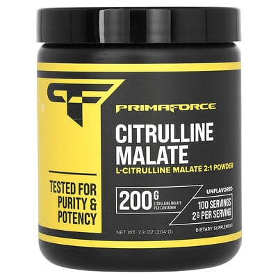 Primaforce, Citrullinmalat, utan smaksättning, 7.3 oz (204 g)