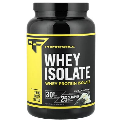 Primaforce, Vassleproteinisolat, vanilj, 907 g (2 lb)