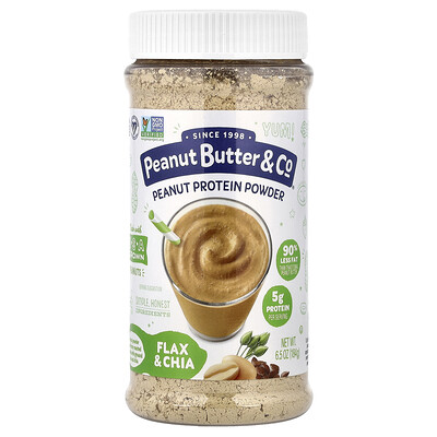 Peanut Butter & Co., Jordnötsproteinpulver, lin och chia, 6.5 oz (184 g)