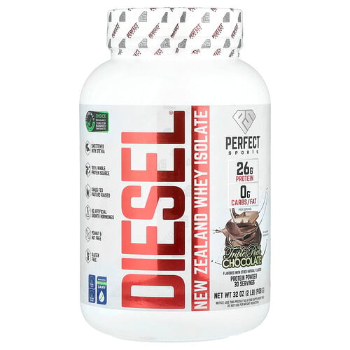 PERFECT Sports, Diesel®, Nya Zeelands vassleisolat, trippelrik choklad, 908 g