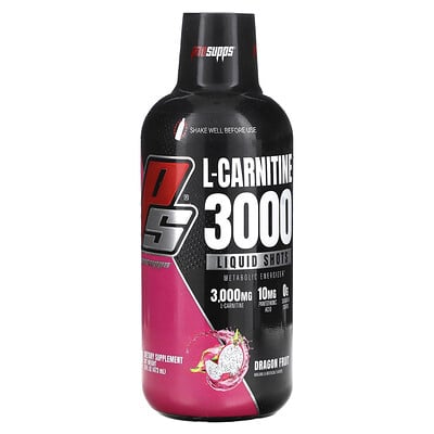 ProSupps, L-karnitin 3000, flytande shots, drakfrukt, 16 fl oz (473 ml)