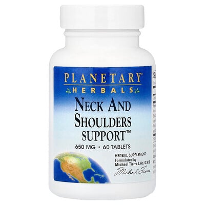 Planetary Herbals, Stöd för nacke och axlar™, 60 tabletter