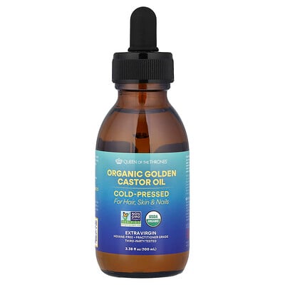 Queen of the Thrones, Ekologisk gyllene ricinolja, kallpressad, 3.38 fl oz (100 ml)