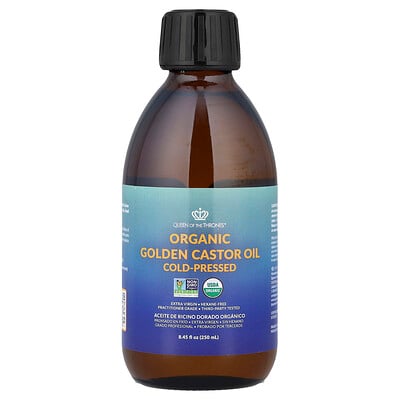 Queen of the Thrones, Ekologisk gyllene ricinolja, kallpressad, 250 ml
