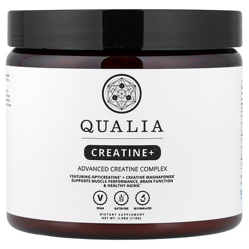 Qualia, Creatine+™, Avancerat kreatinkomplex, 110 g Qualia, Creatine+™, Avancerat kreatinkomplex, 110 g